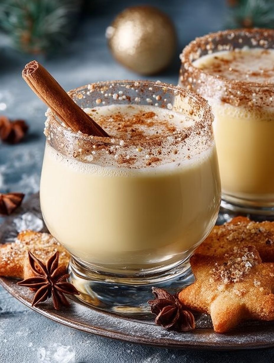 Cocktail mit Eierlikör, Milch & Zimt image 2