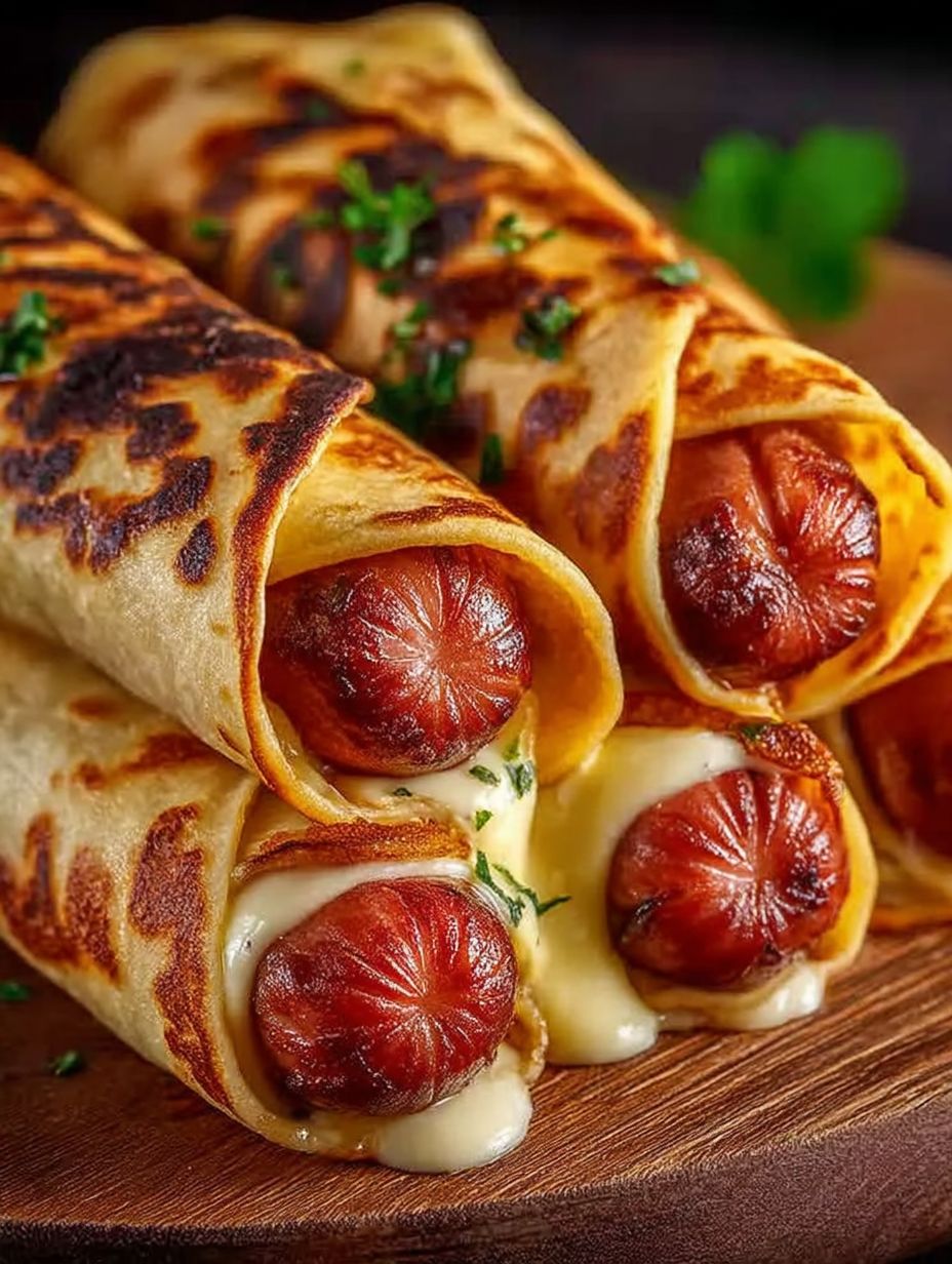 Gebackene Hot Dogs in Tortilla-Teig image 2