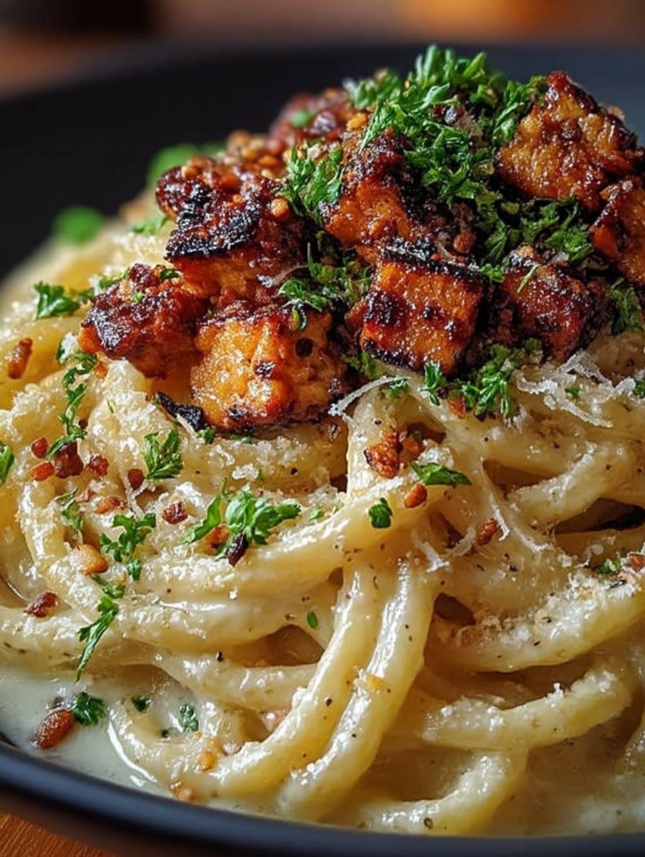 Geräucherte Tofu-Carbonara image 2