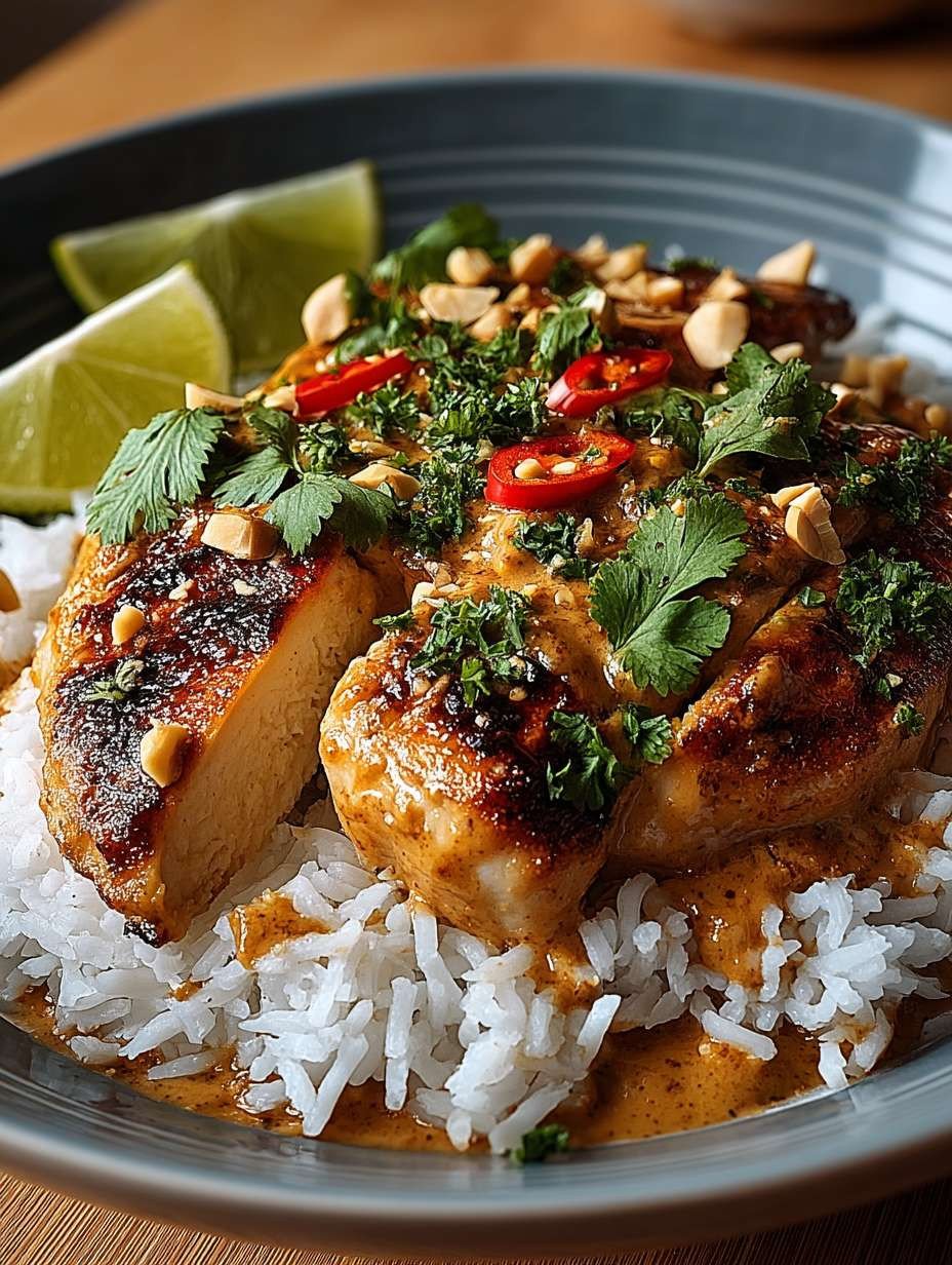 Hähnchen mit Erdnusssauce & Basmatireis image 2