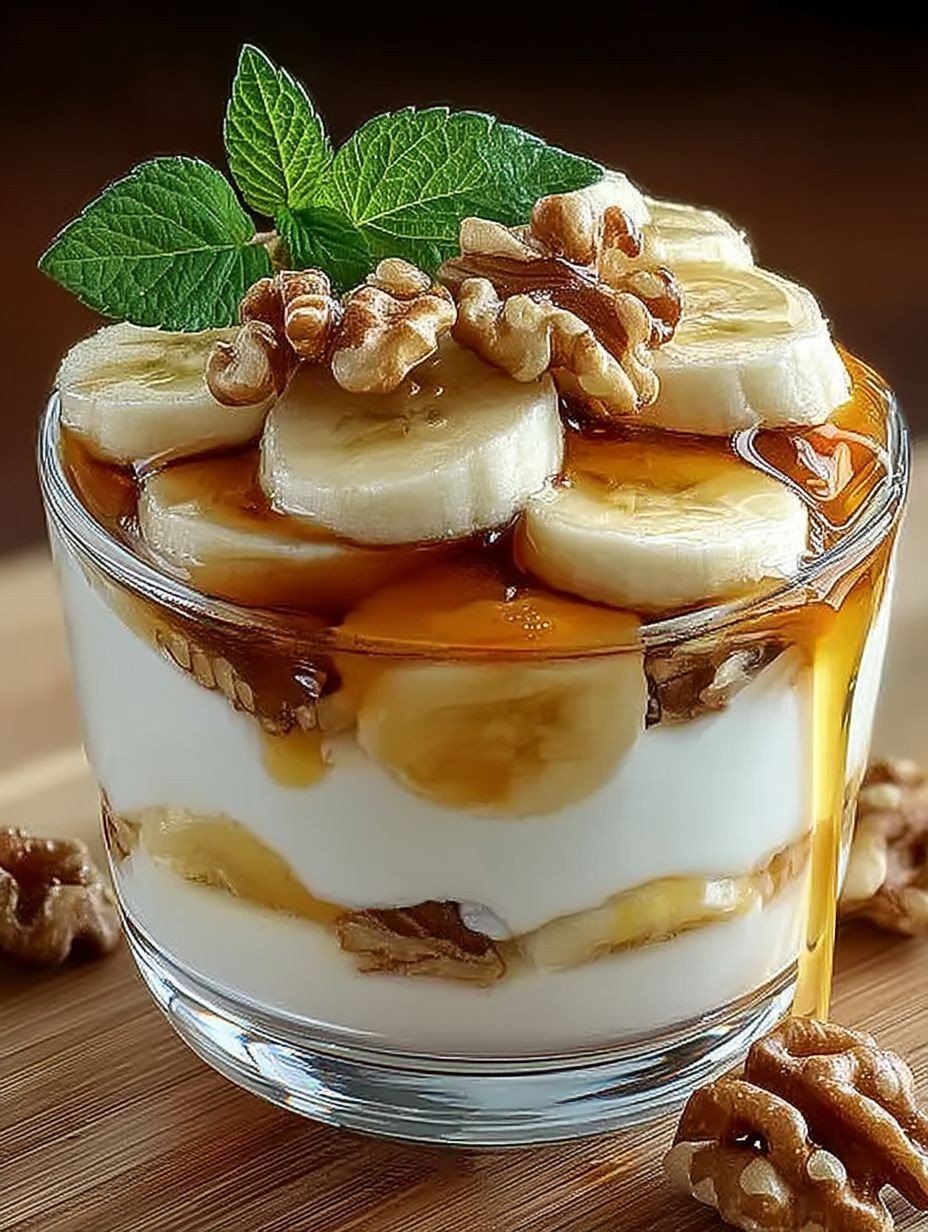 Joghurt mit Honig, Banane und Walnüssen image 2