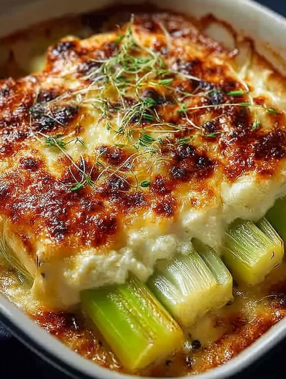 Käseüberbackene Lauch image 2