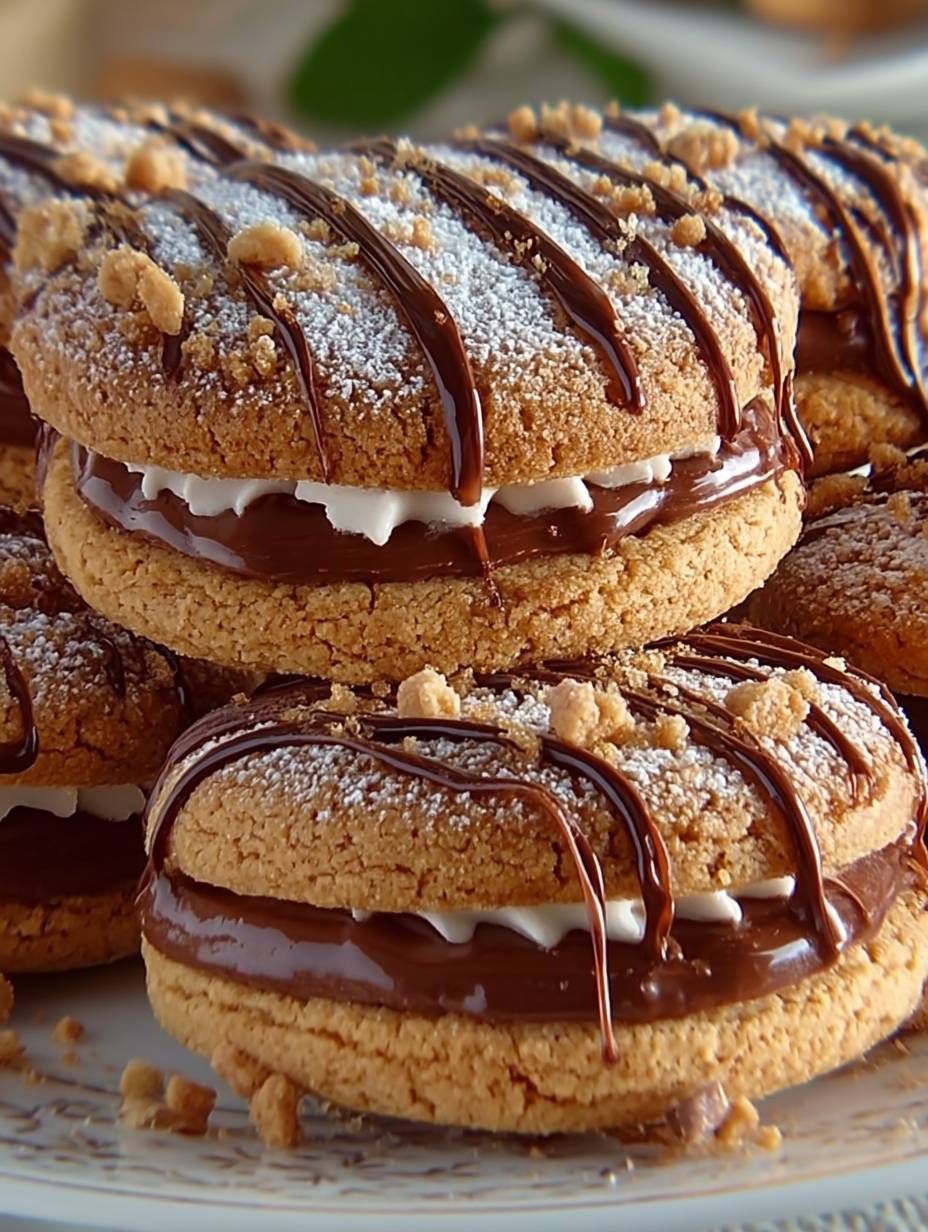 Kekse gefüllt mit Nutella und Creme image 2