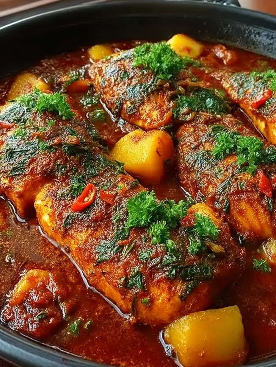 Klassischer Marokkanischer Fisch in Reichhaltiger Würziger Soße image 2