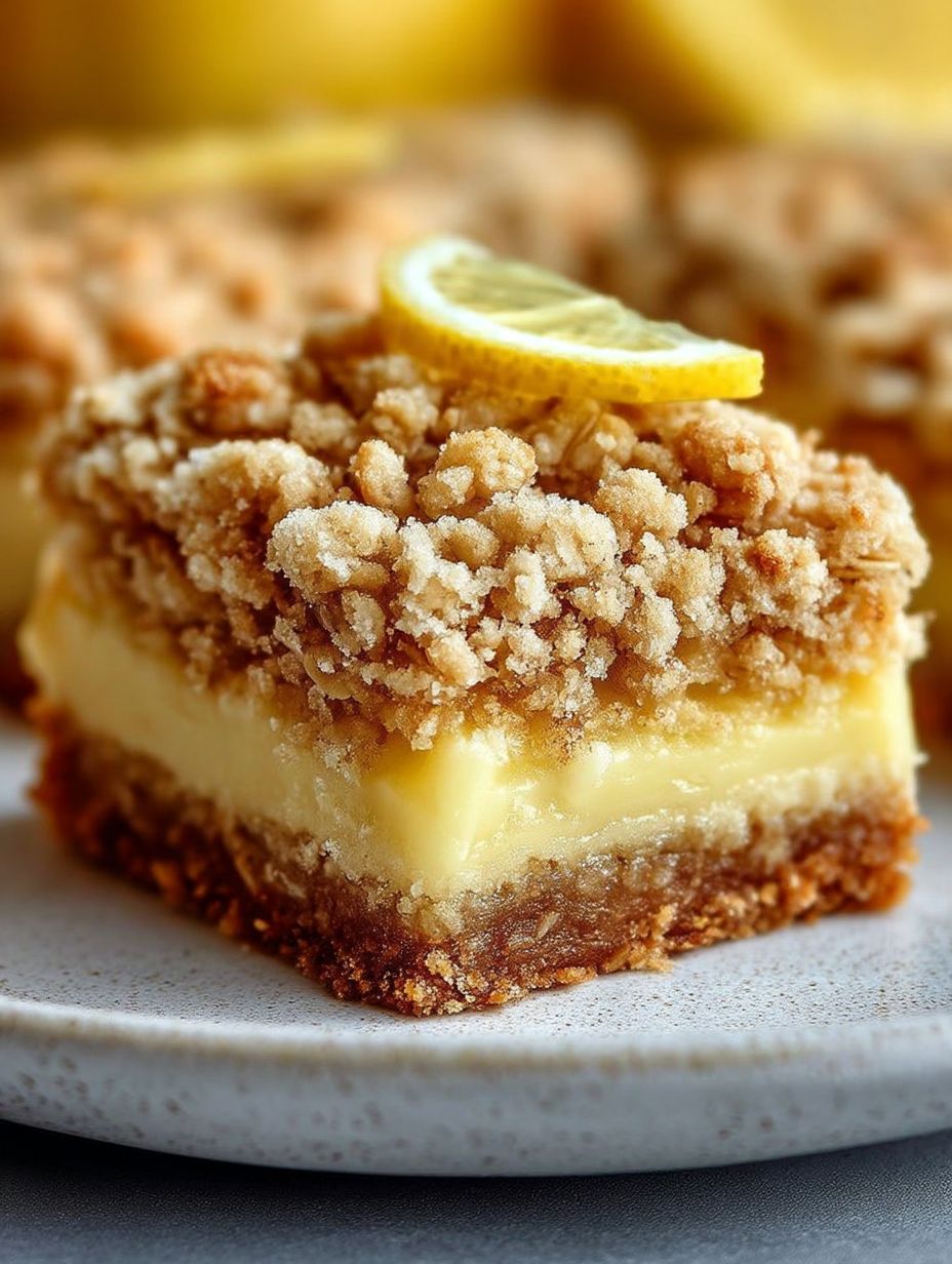 Lemon Oatmeal Crumble Bars image 2