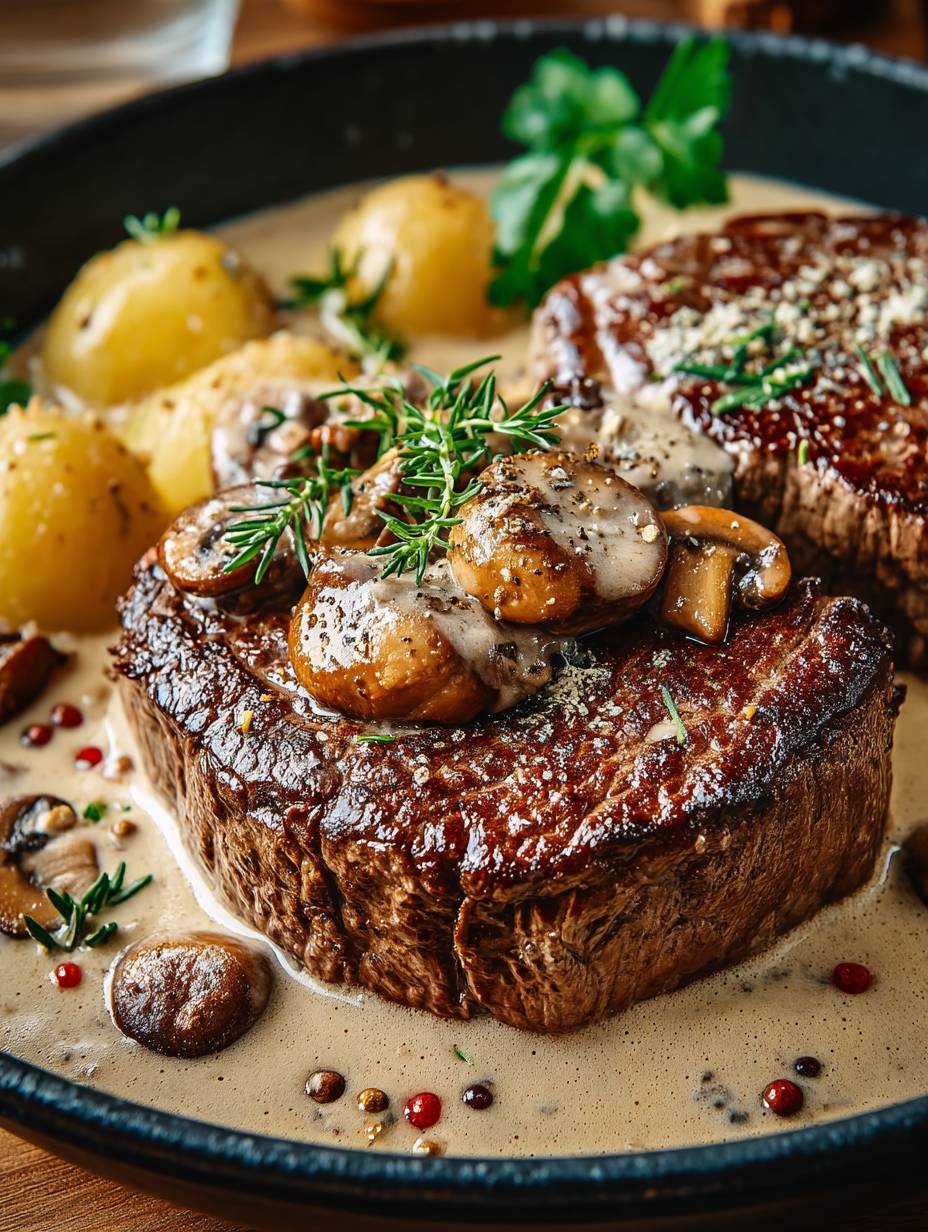 Rinderfilet mit Steinpilzen in cremiger Sauce – ein Genuss für Feinschmecker! image 2