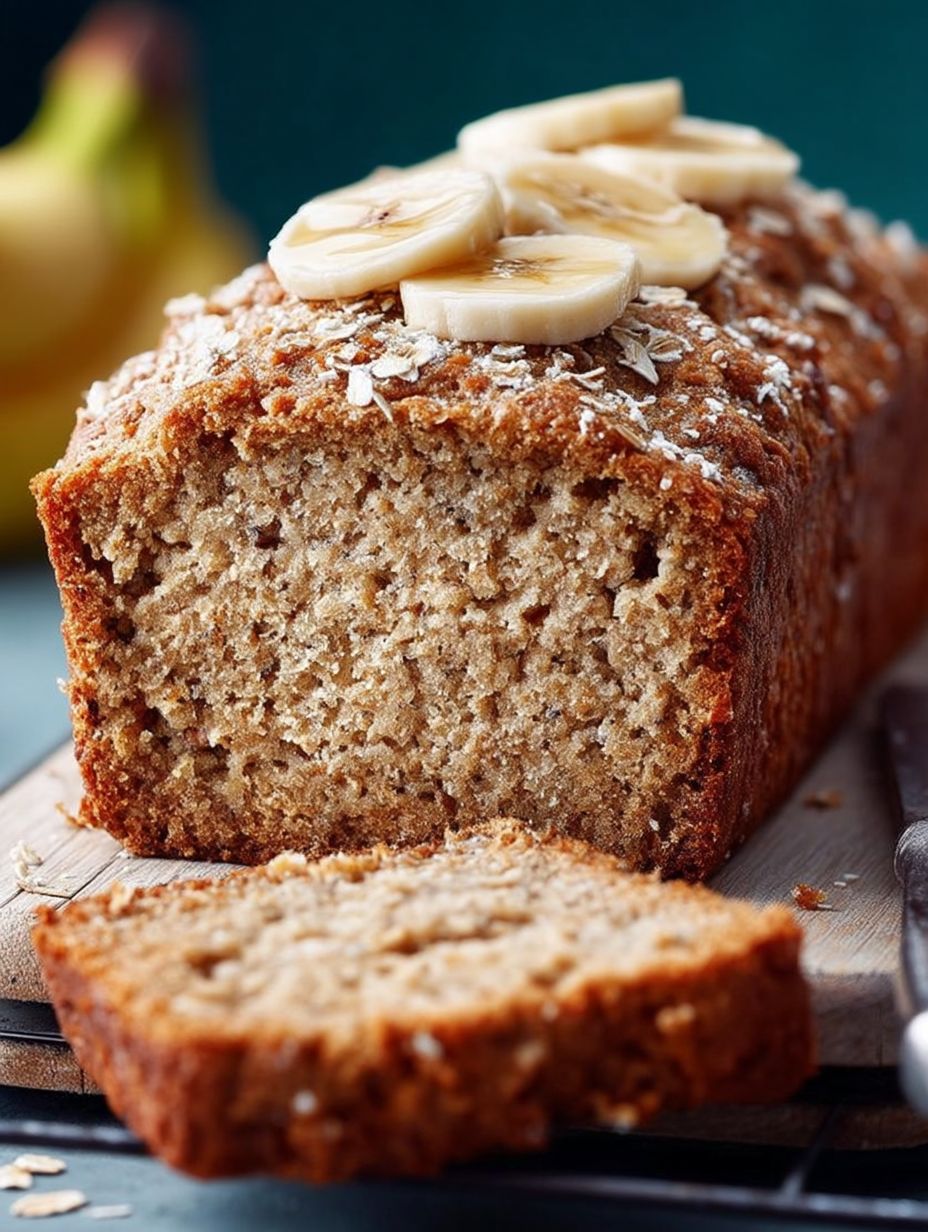 Saftiges Hafer Bananenbrot ohne Zucker image 2