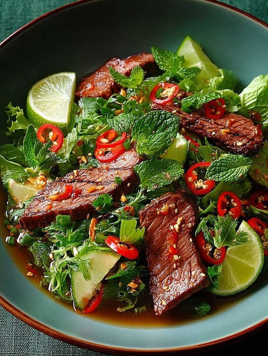 Thailändischer Rindfleischsalat mit Chili-Limetten-Dressing image 2