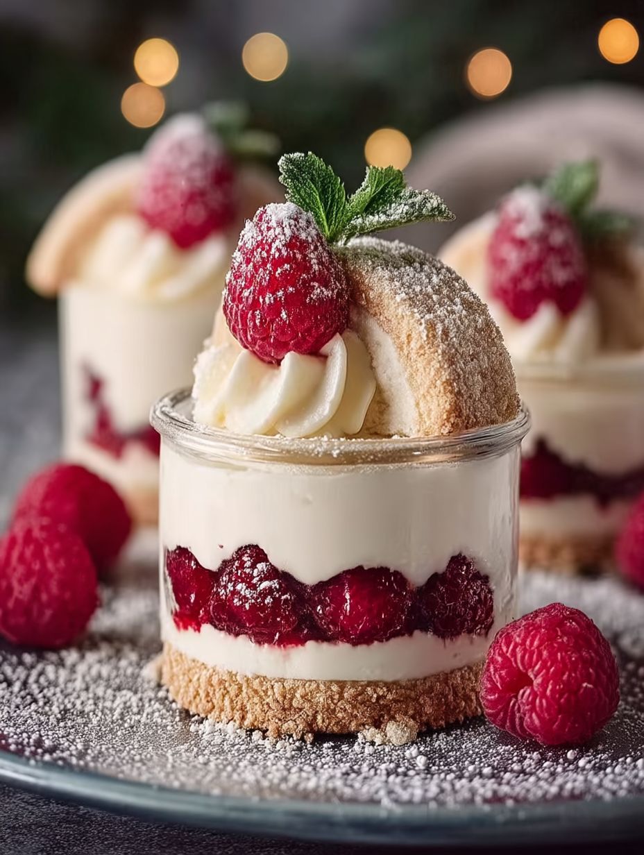 Vanillekipferl Dessert mit Himbeeren image 2