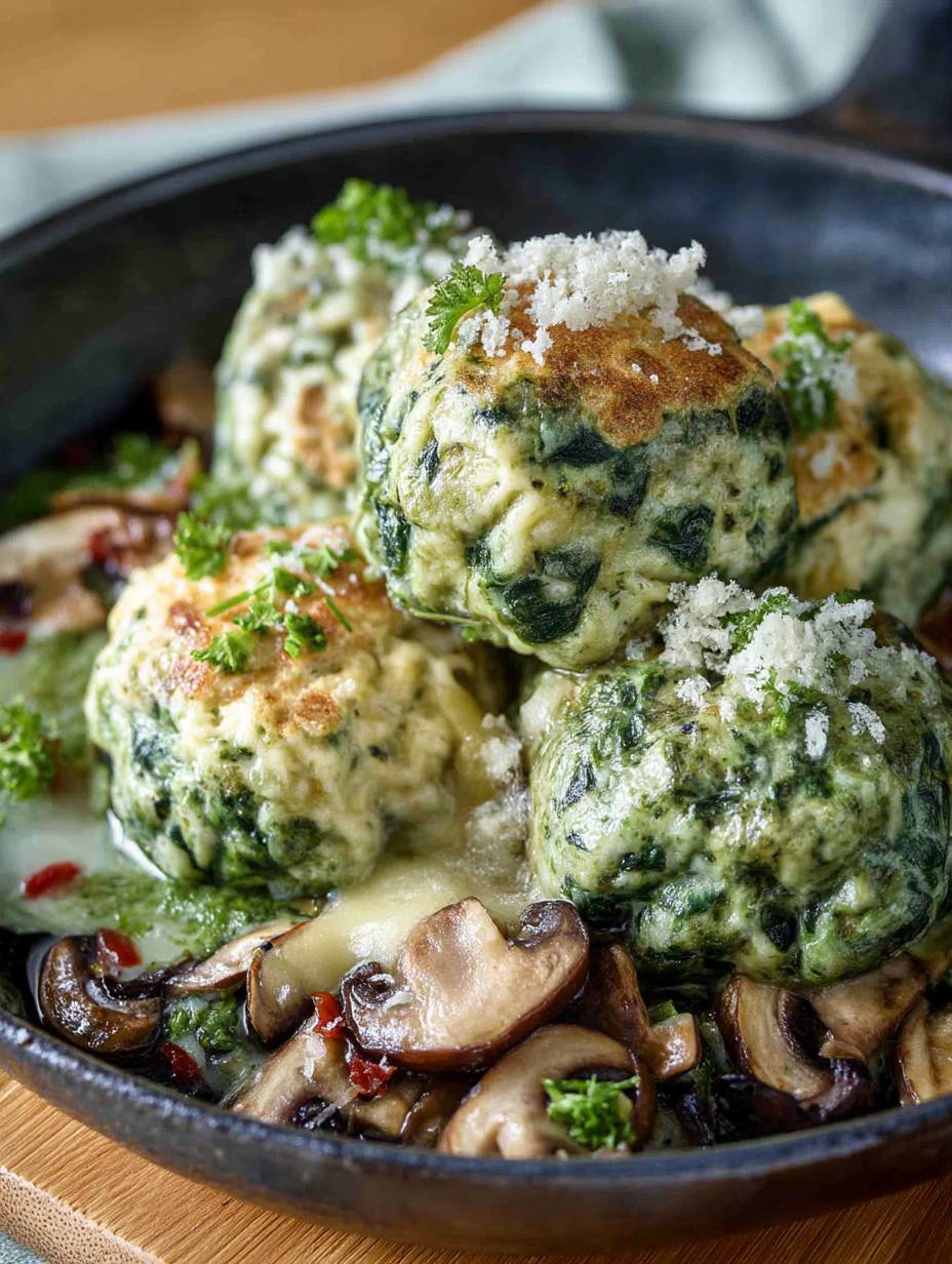 proteinreiche Spinatknödel image 2