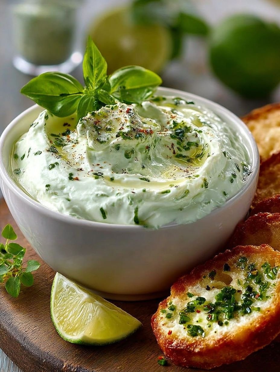 Basilikum Limette Creme Fraiche Dip image 2