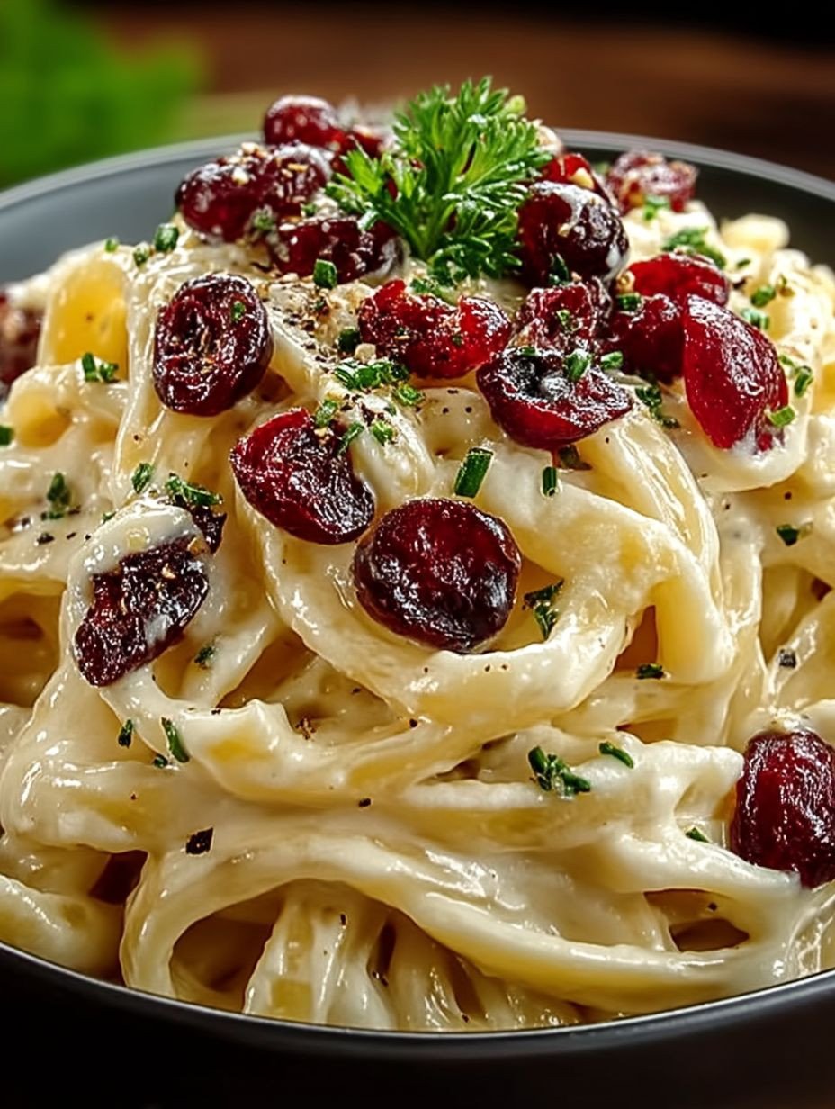 Brie-Pasta mit Preiselbeeren image 2