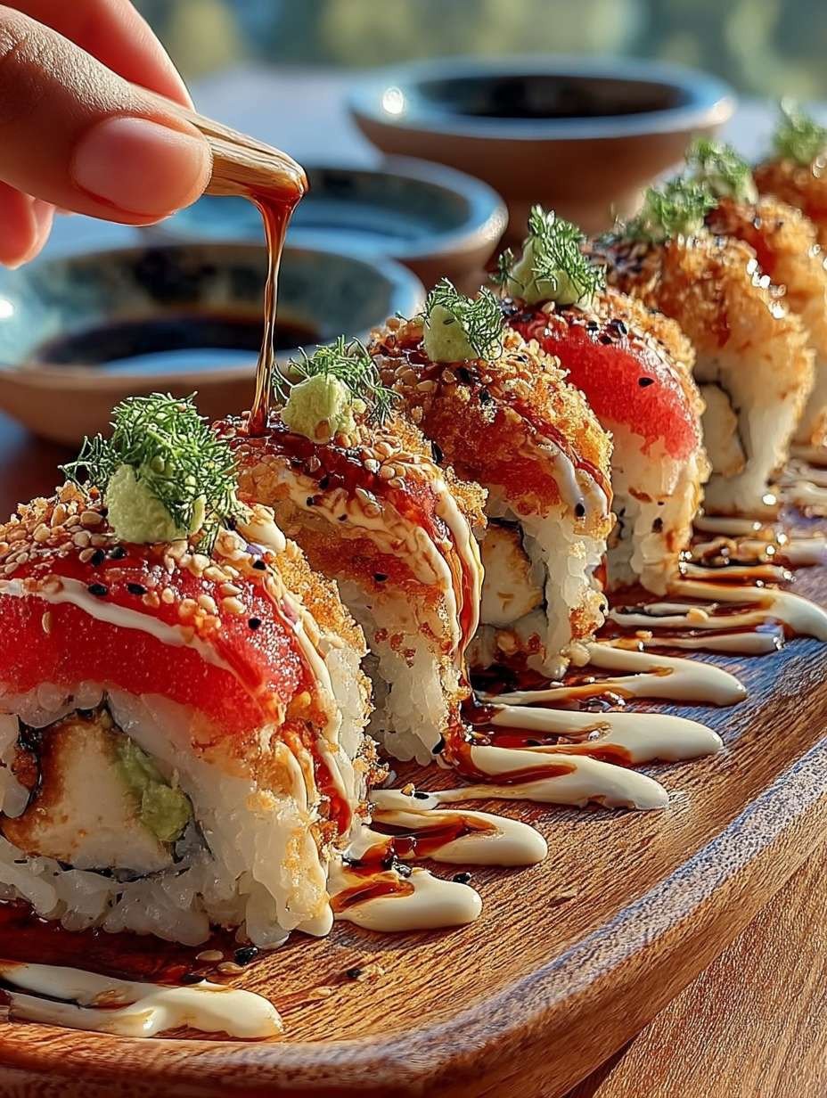 Homemade California Crunch Roll Sushi image 2