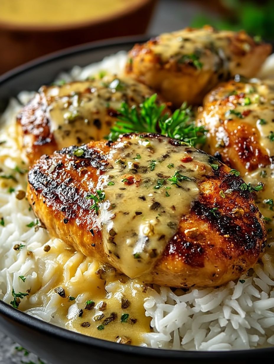 Honig-Senf-Hähnchen mit Reis image 2