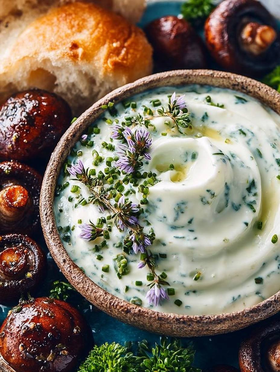 Knoblauchsoße mit frischen Kräutern image 2