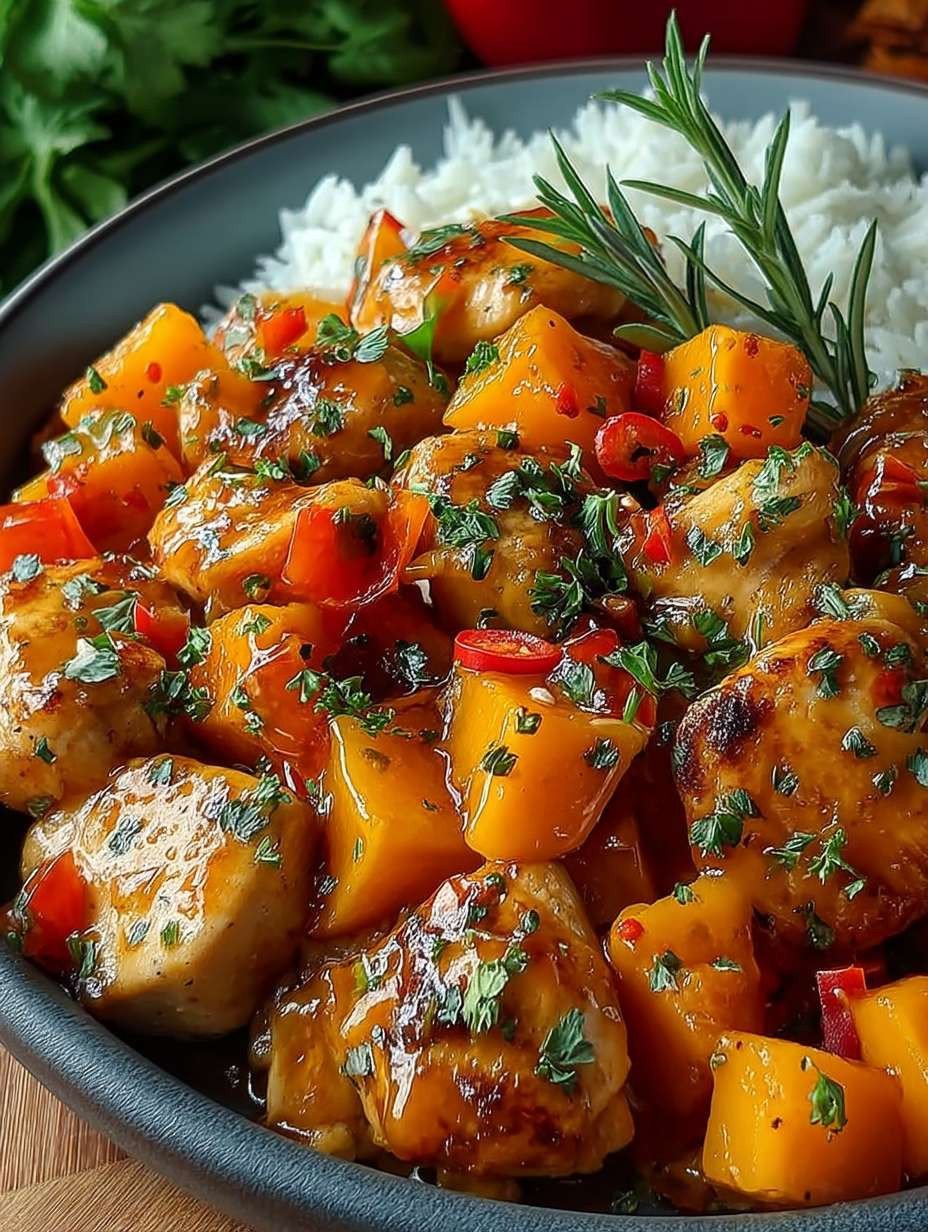 Köstliche Kürbis Hähnchen Pfanne image 2