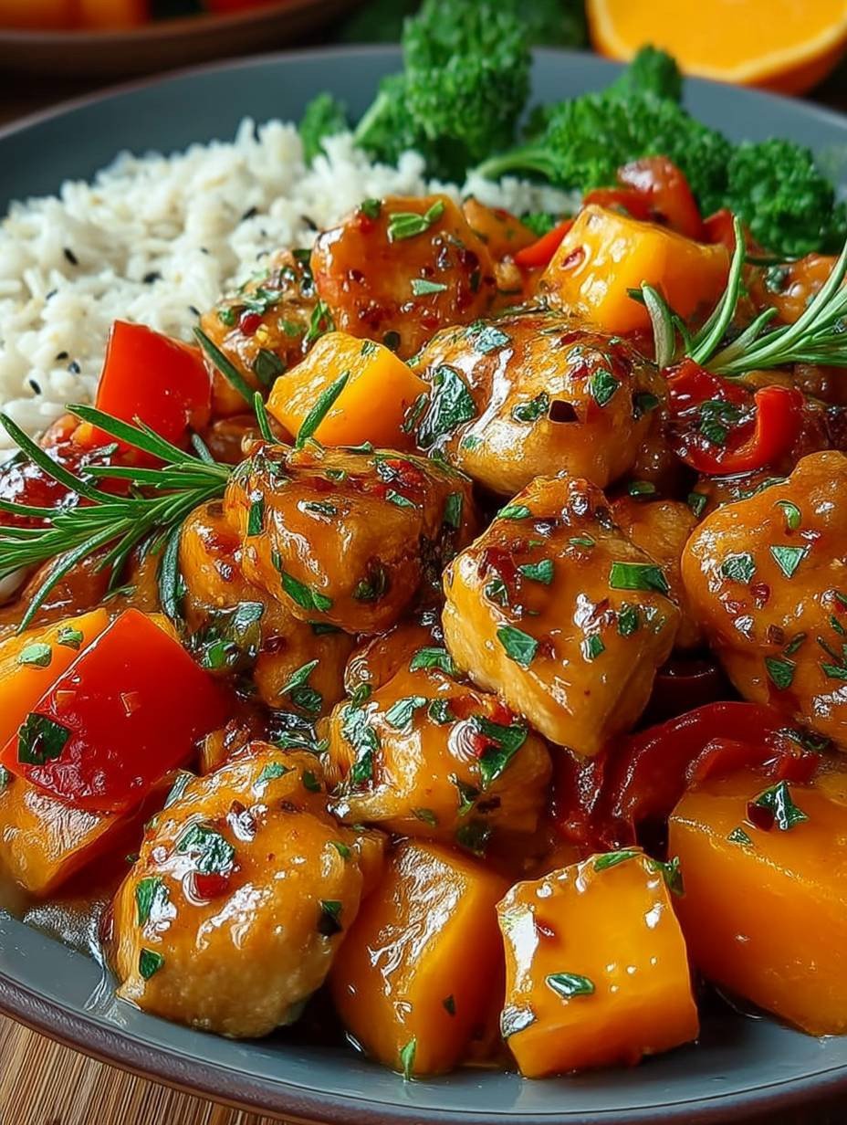 Köstliche Kürbis Hähnchen Pfanne image 2