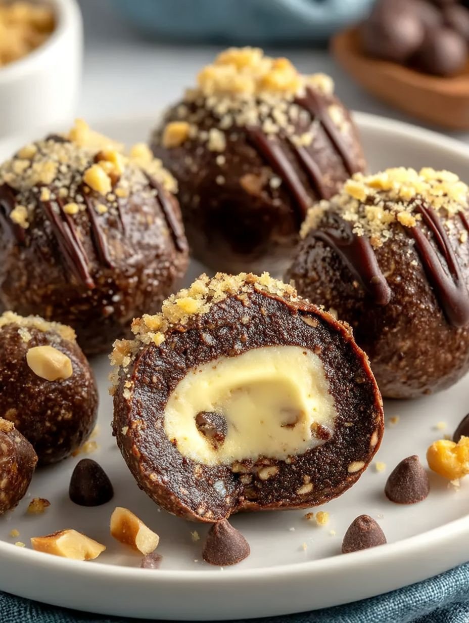 Schoko-Nuss Energy Balls mit cremiger Füllung image 2