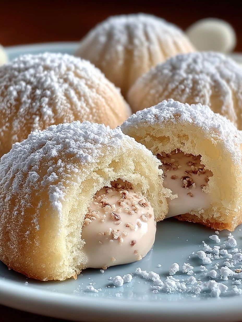 Vanillekipferl-Kugeln mit Marzipan & Nougat image 2