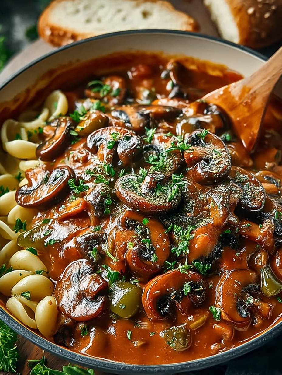 Veganes Lauch Pilz Gulasch image 2