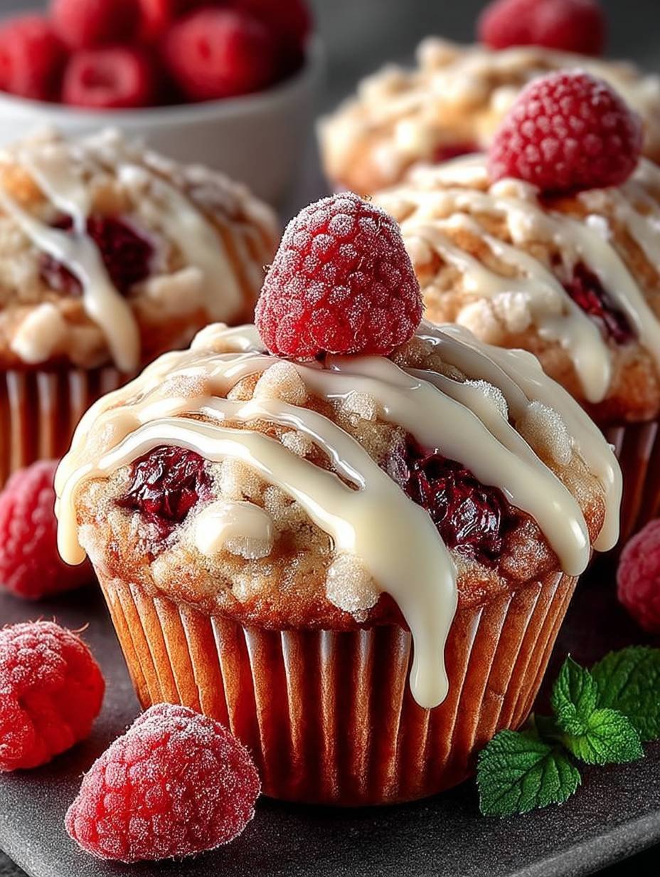 White Chocolate Raspberry Muffins image 2