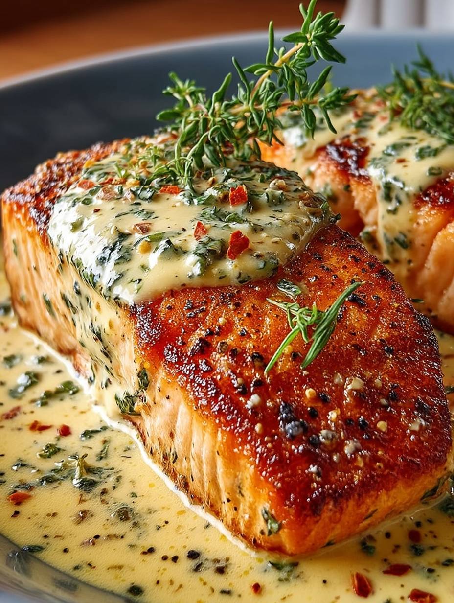 Butterzartes Lachsfilet mit cremiger Sauce Garen image 2