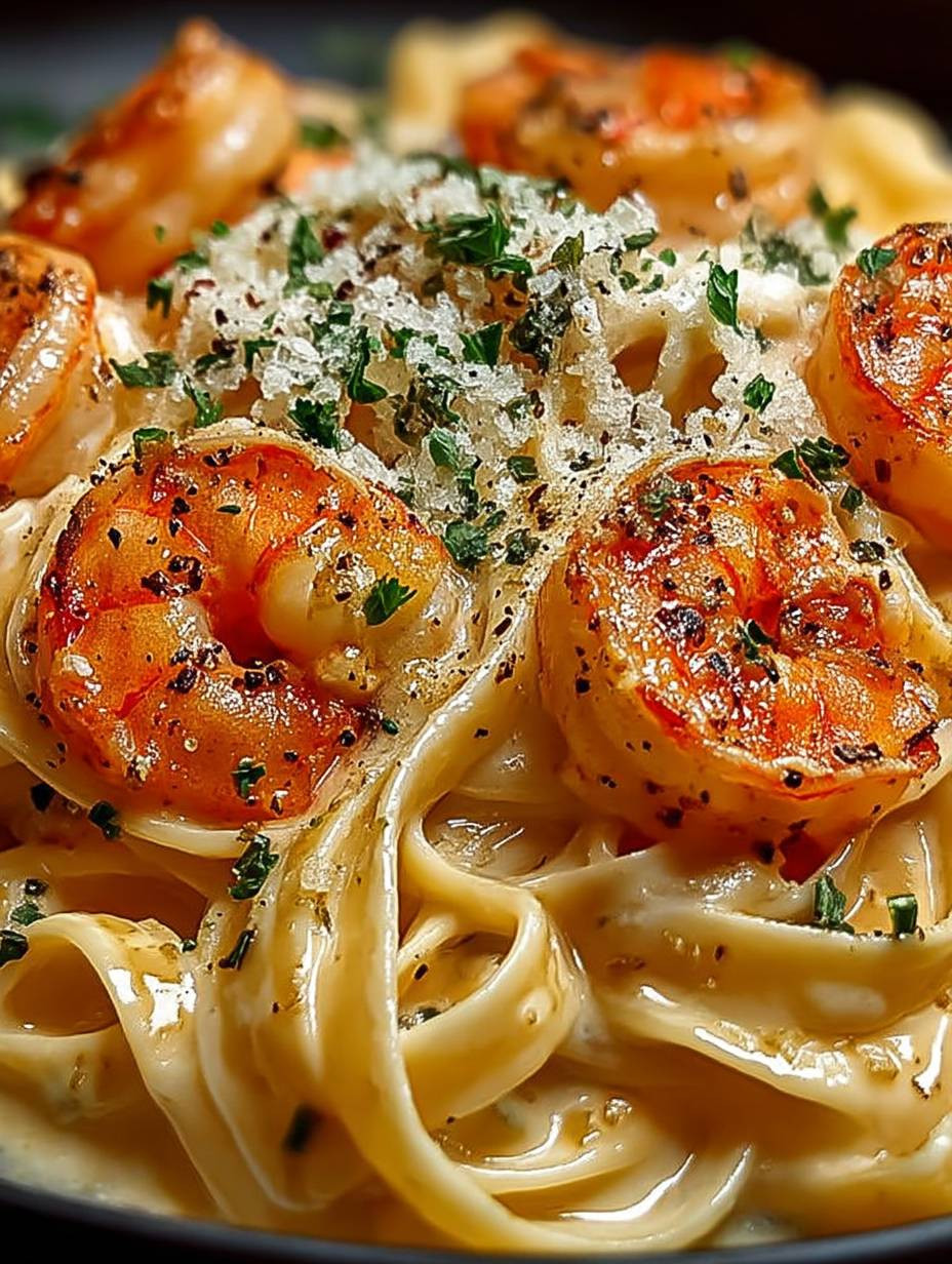 Cremige Knoblauch Garnelen Pasta image 2