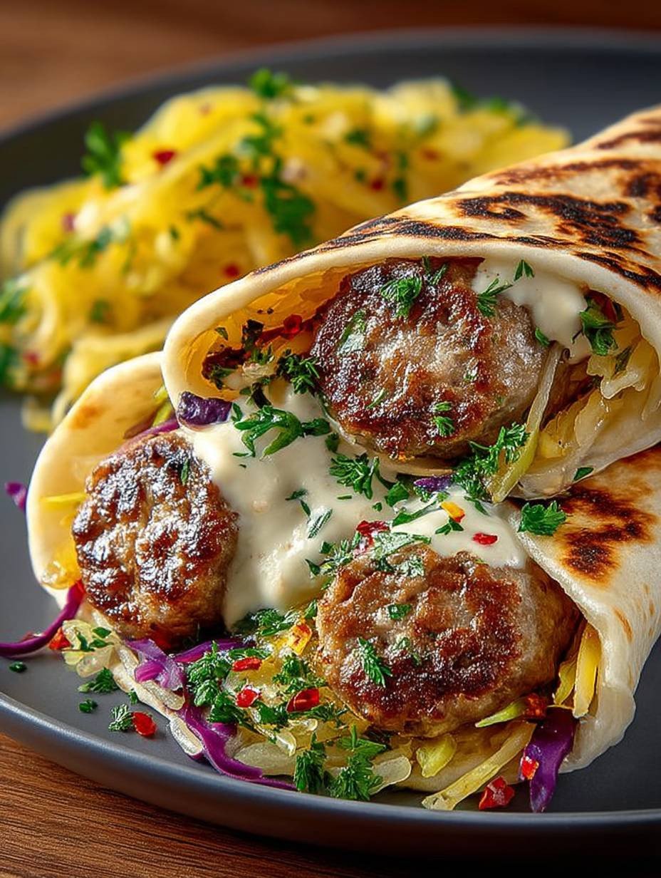 Festliche Bratwurst Wraps image 2