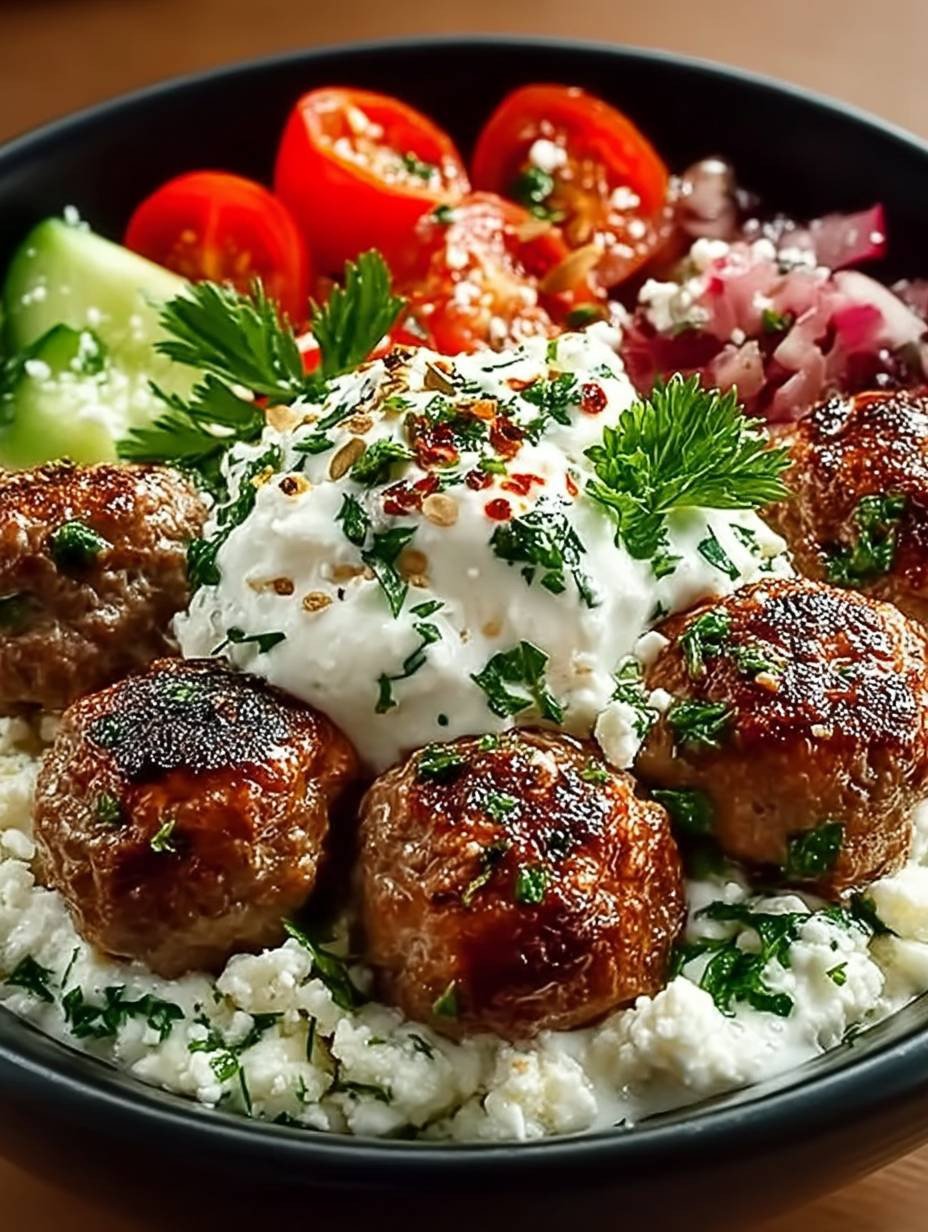 Fleischbällchen-Bowl im Greek Style image 2