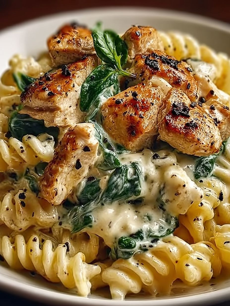 Frischkäse Spinat Hähnchen Pasta image 2