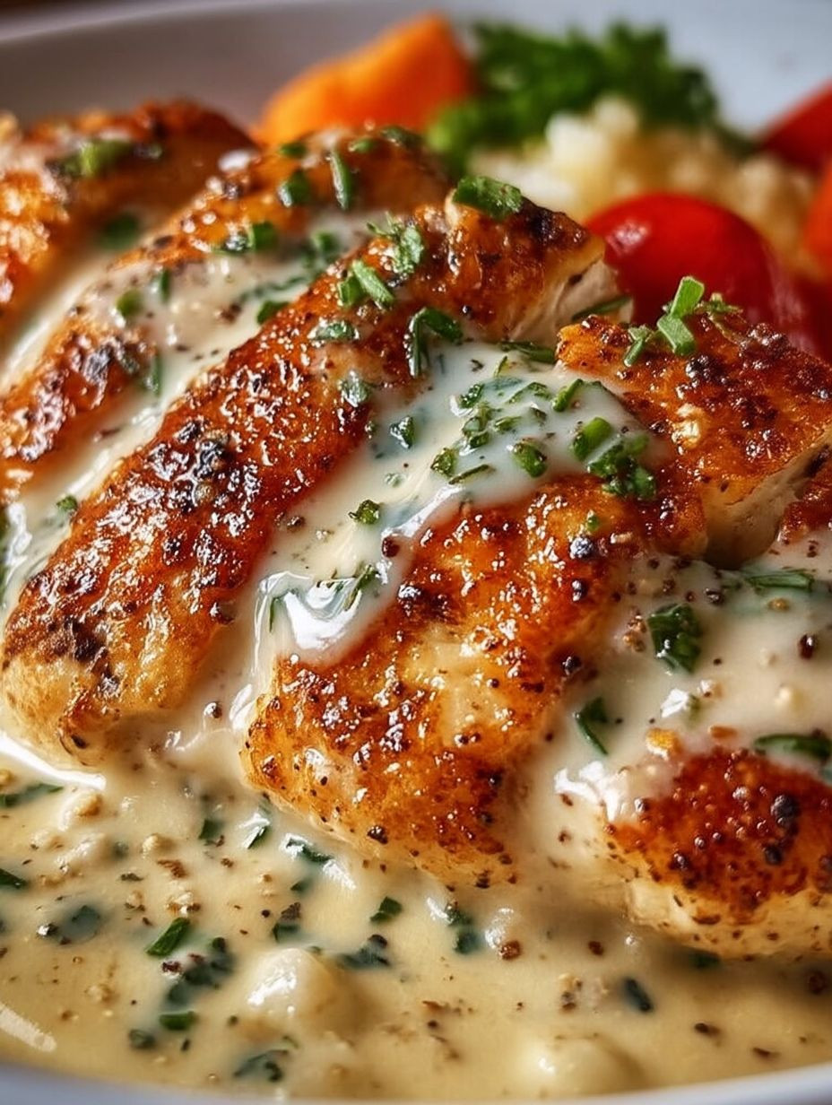 Hähnchenfilet in Frischkäse-Parmesan-Soße image 2