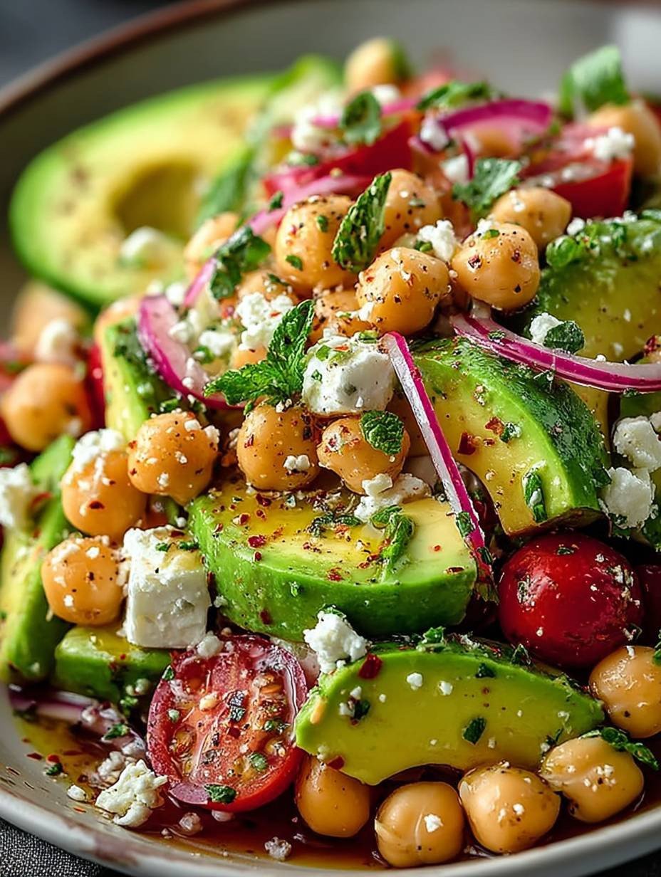 Kichererbsen Feta Avocado Salat image 2