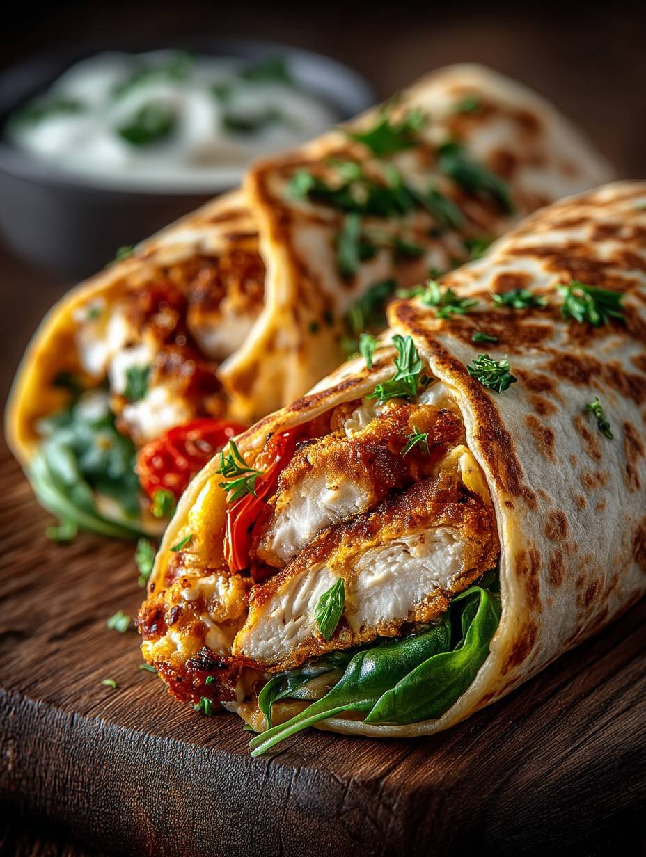 Knusprige Hähnchen-Mozzarella-Wraps aus dem Airfryer image 2
