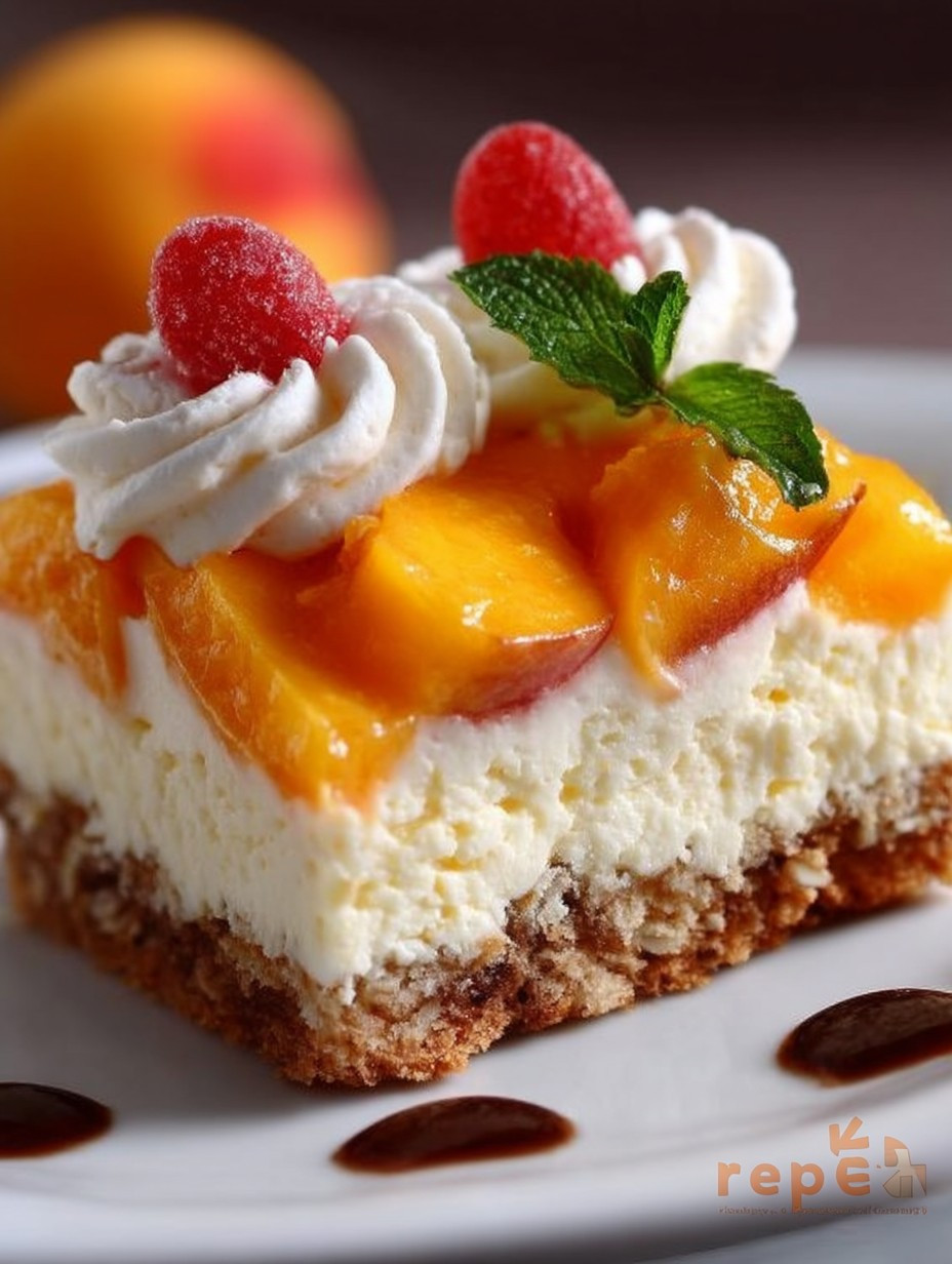 Nusskuchen mit Pfirsichcreme image 2