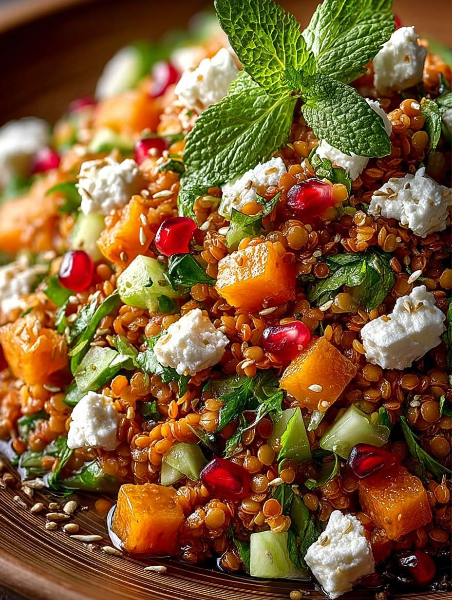 Orientalischer Rote Linsen Salat mit Feta image 2