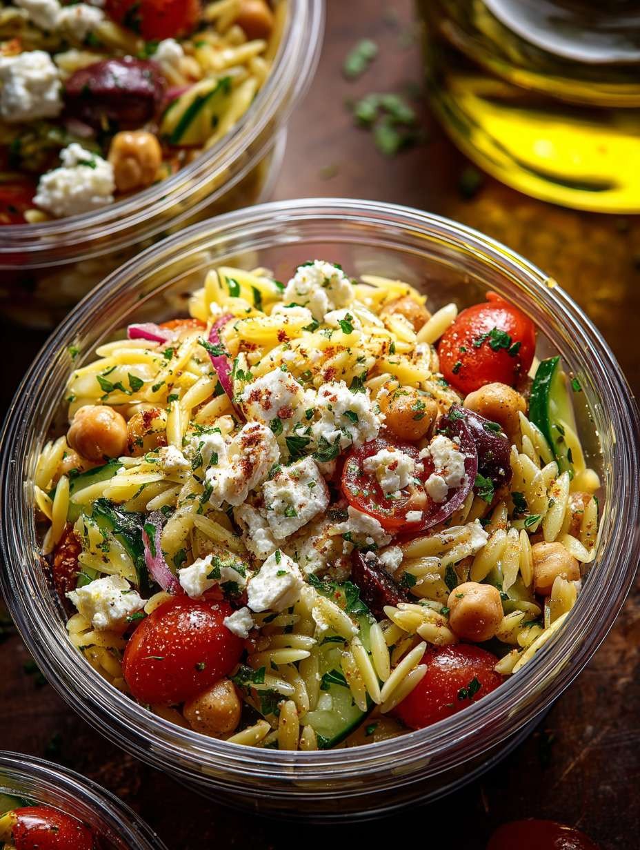 Orzo-Kichererbsen-Salat mit Feta image 2