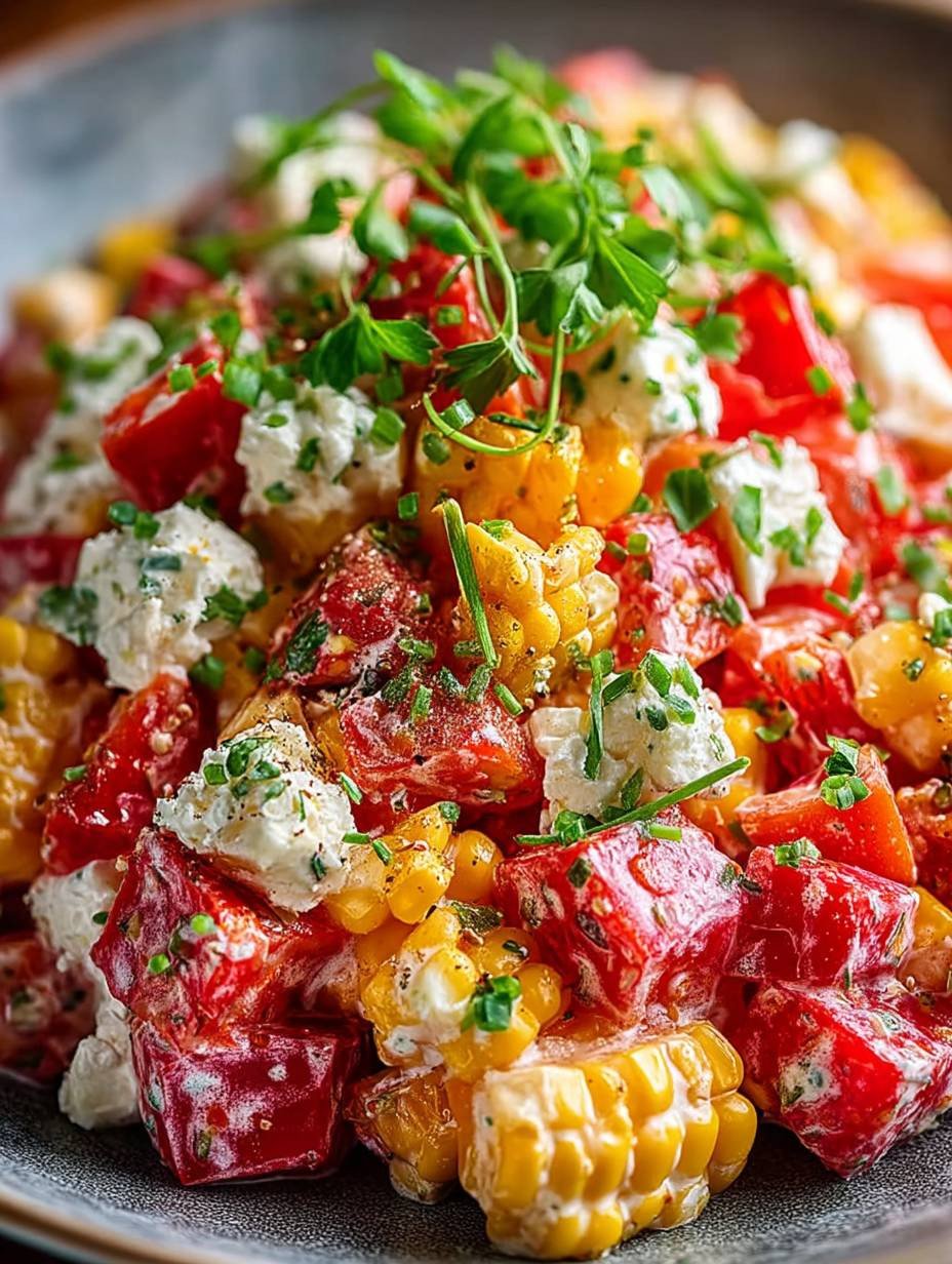 Paprika-Mais-Salat mit Feta image 2