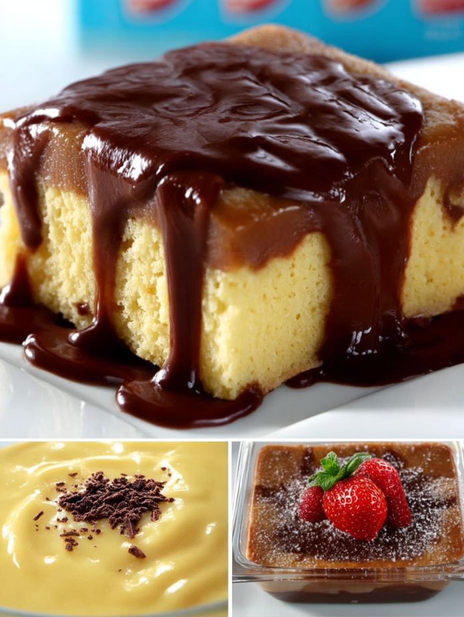 Puddingkuchen mit Schokoglasur image 2