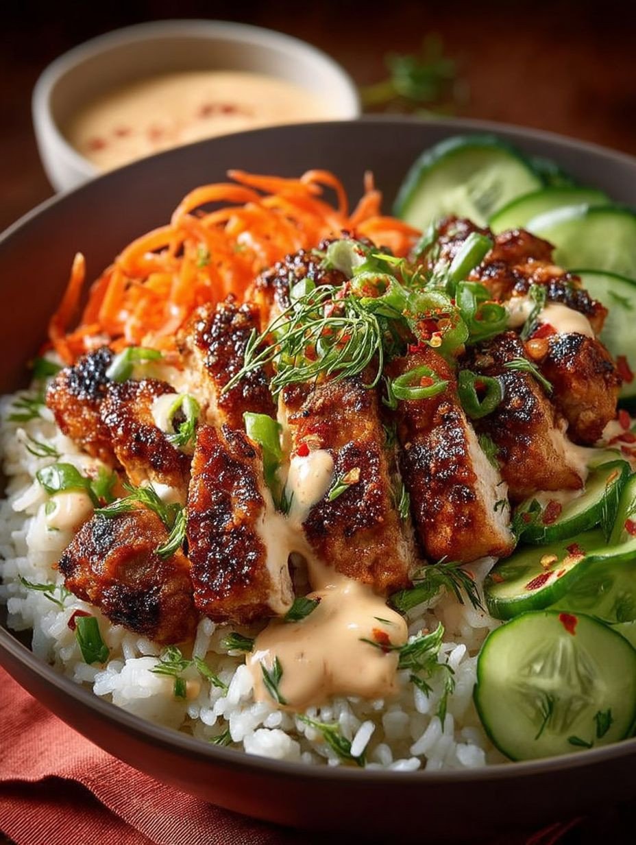 Saftige Würzige Hähnchen Bowl mit cremiger Soße image 2