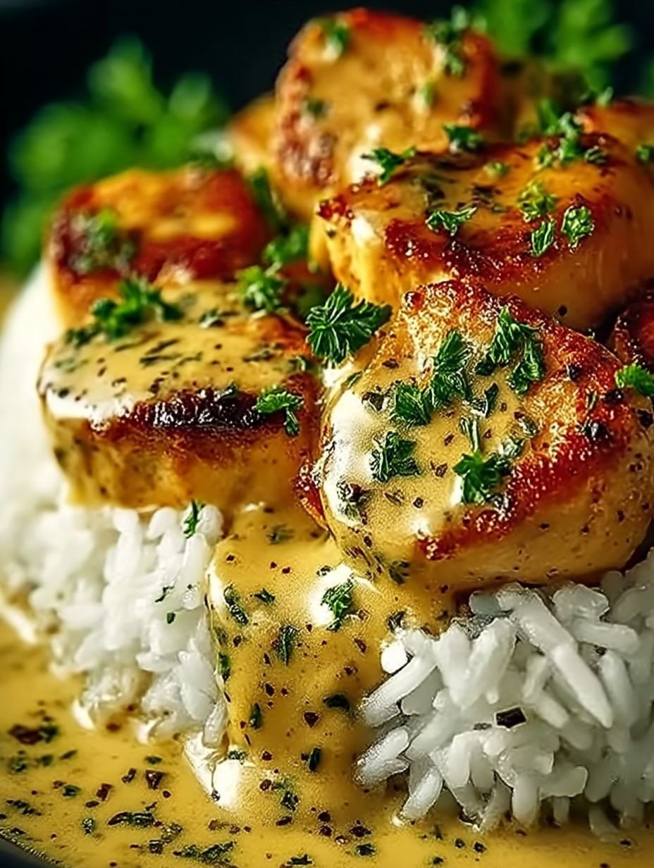 Schnelles Honig Senf Hähnchen mit Reis image 2