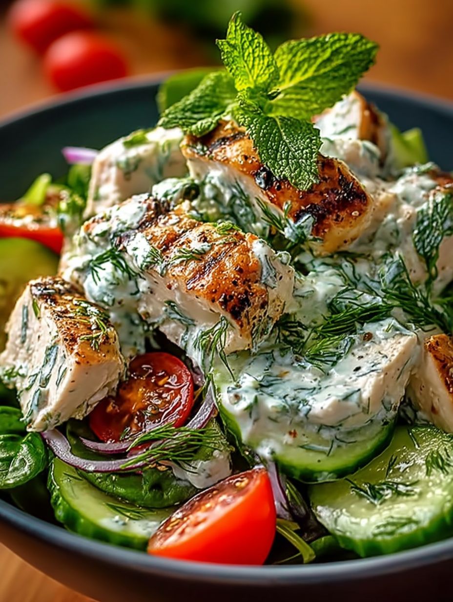 Tzatziki-Hähnchen-Salat – Frisch, leicht & mediterran image 2