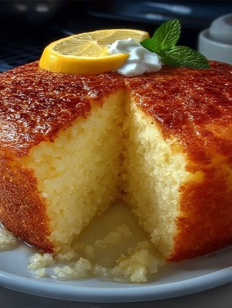 Ultraweicher Milch- und Grießkuchen mit Vanille- und Zitronengeschmack image 2